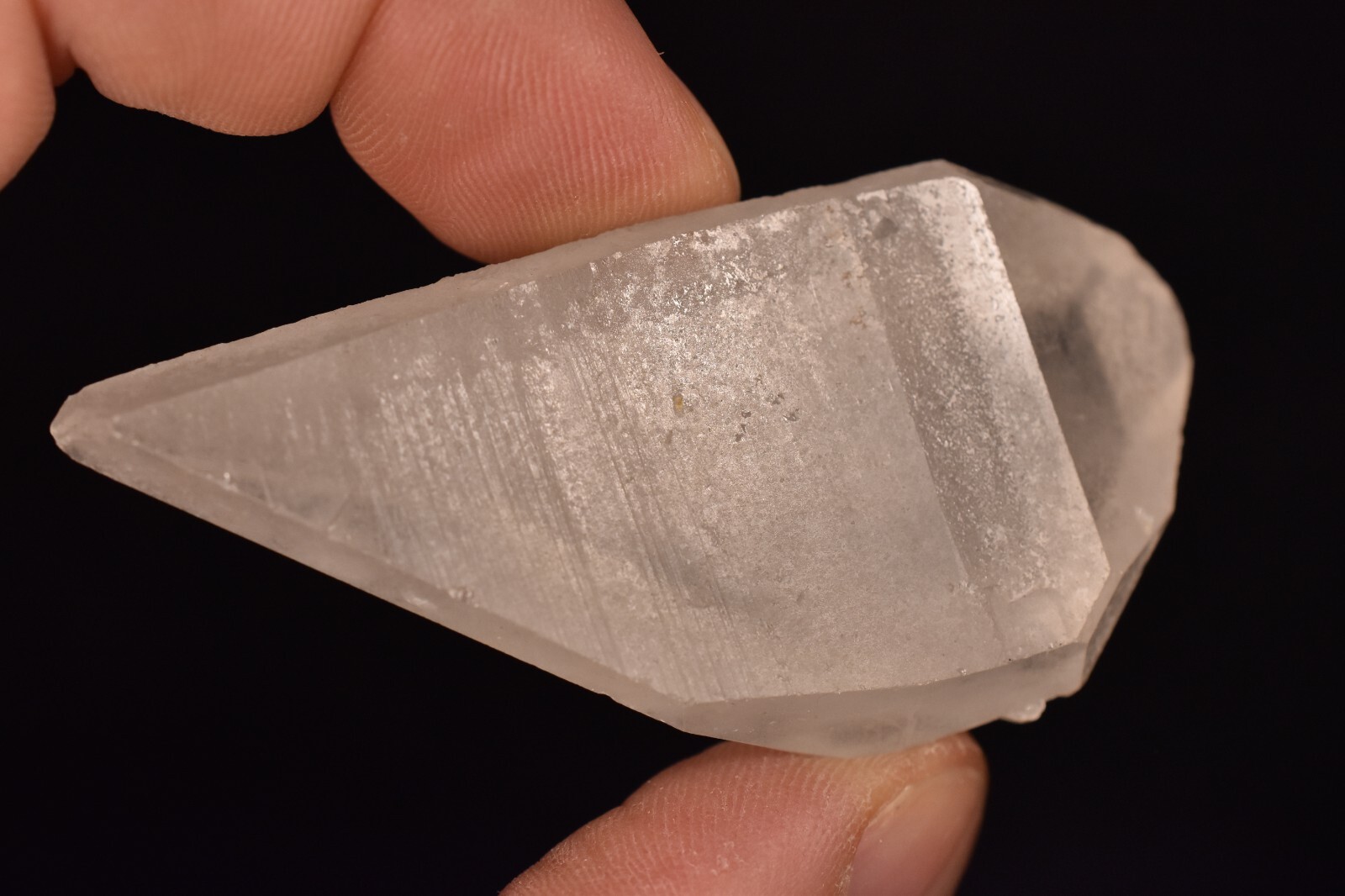 *DOUBLE TERMINATED* Quartz Crystal 6.8cm 52.2g Natural Points Genuine Clear