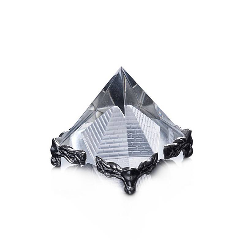 K9 Crystal Glass Pyramid Egypt Crystal Clear Pyramid REIKI Healing Prizm Amulet