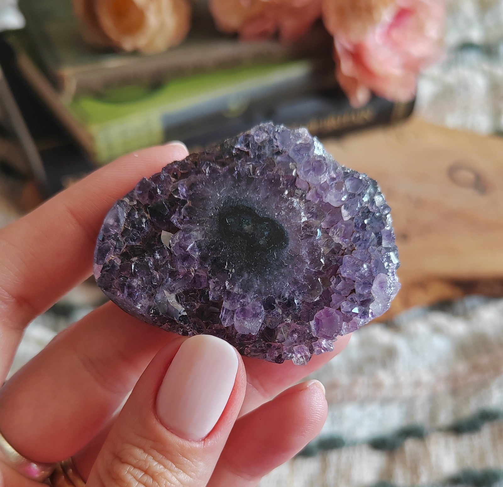 Rare Stalactite Amethyst, Uruguay, Eye Amethyst Zoning Crystal Purple Specimen