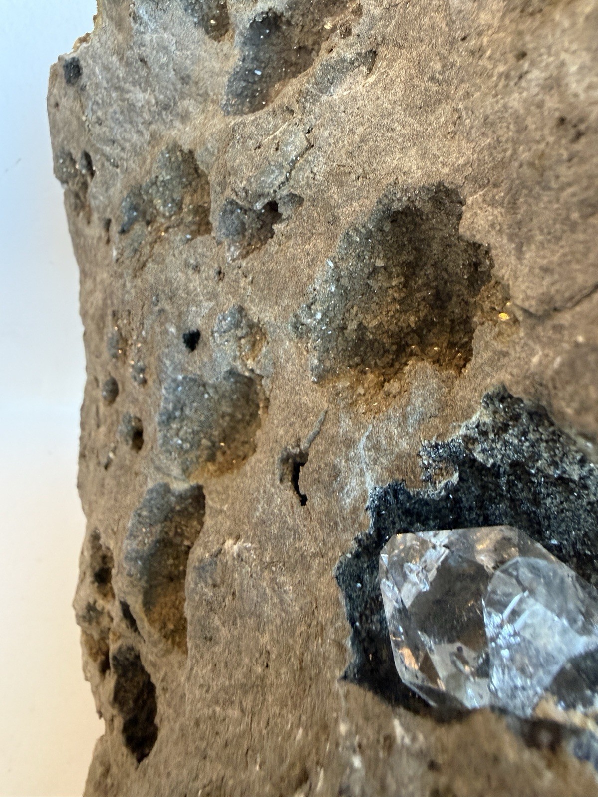 Huge 6 lb Herkimer Diamond Quartz Crystal in Matrix Specimen 6″ Tall NY Mineral