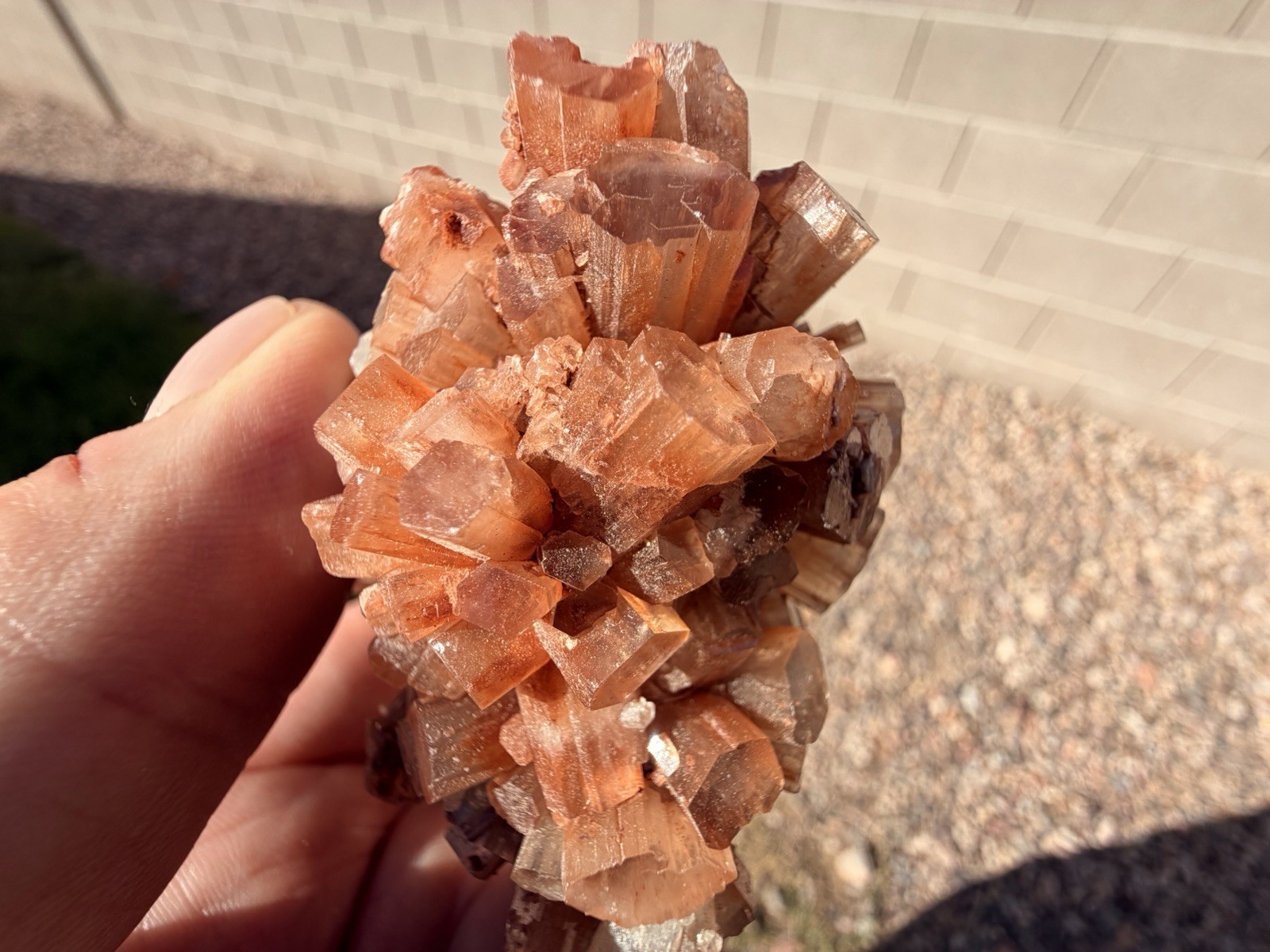 Natural Red Aragonite Crystal Cluster Specimen From Morocco, 194.4g, 4.5 Inches
