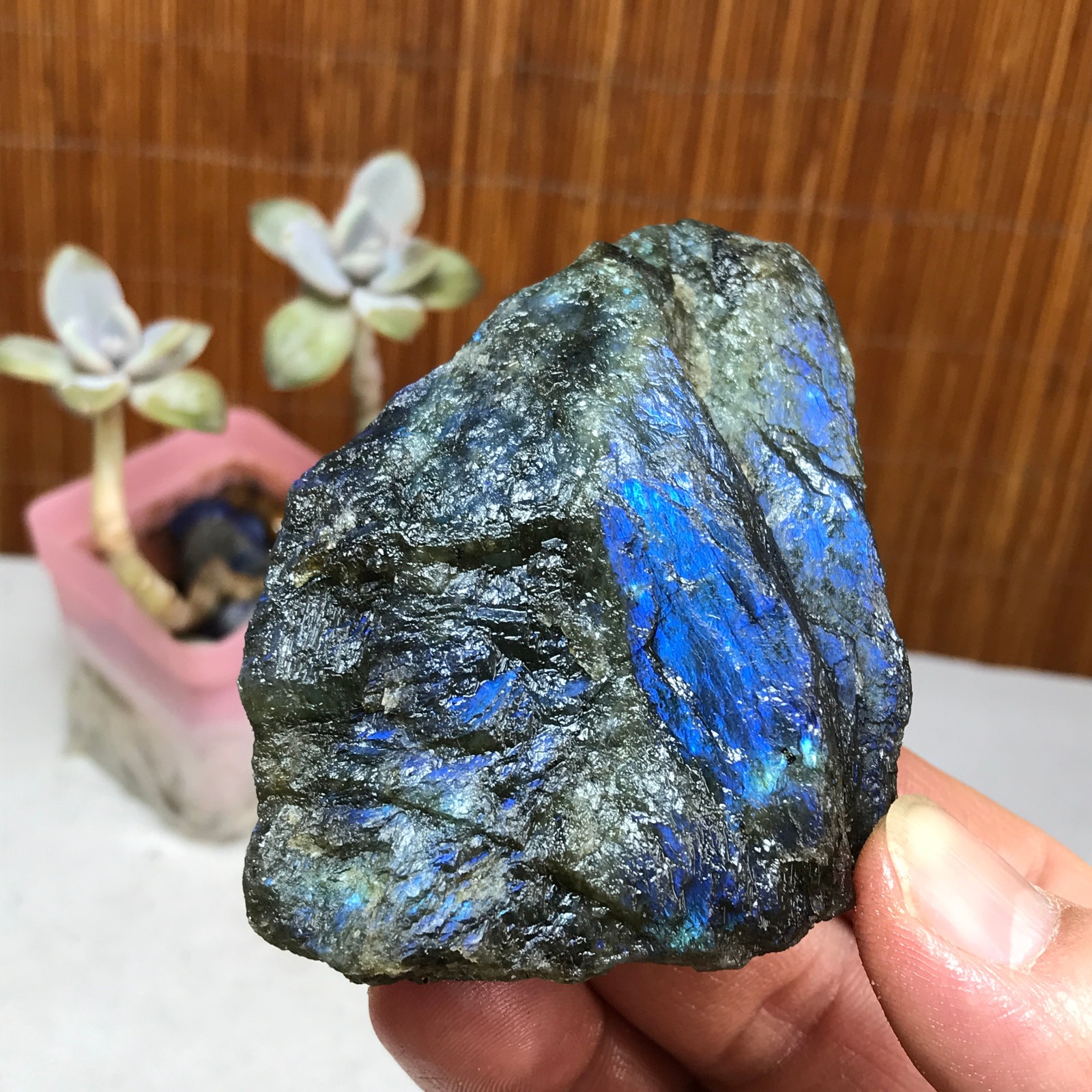 83-58-35mm Natural Labradorite Crystal gemstone Rough Mineral Specimen A3182