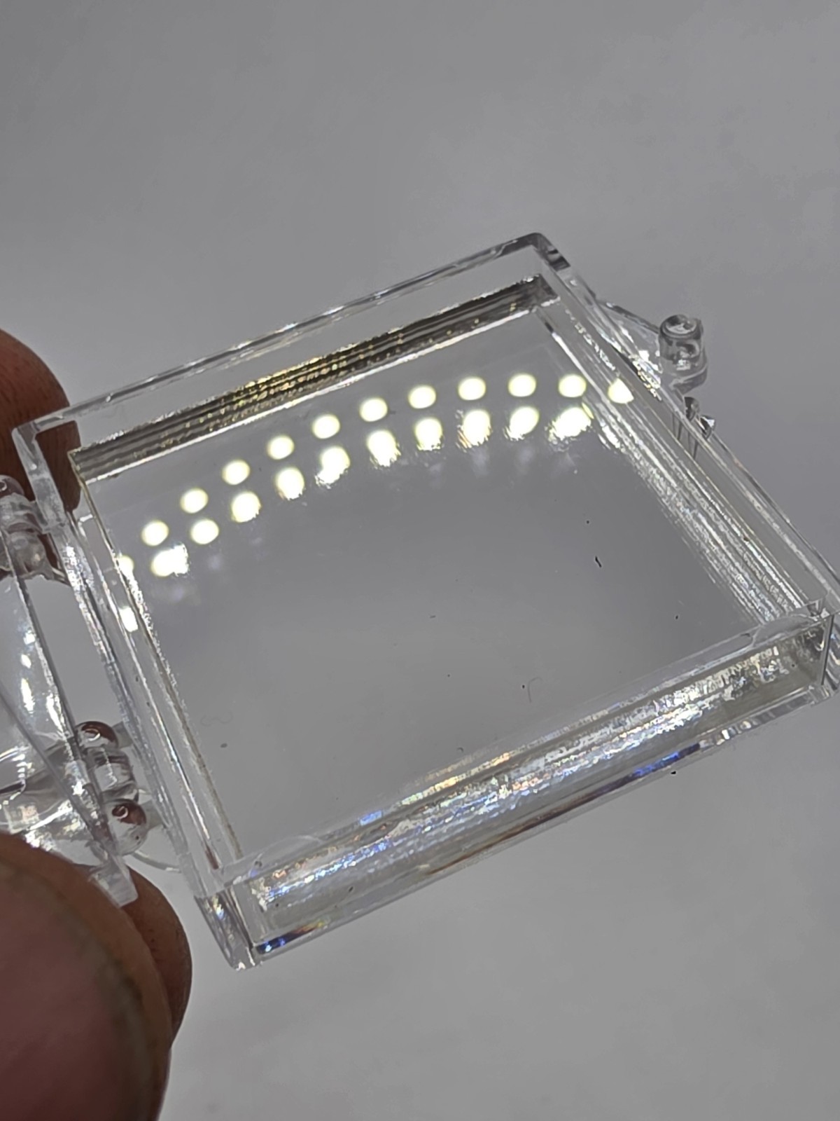 40 Pack Clear Perky Display Boxes Specimen Cases for Minerals New Style With Ins