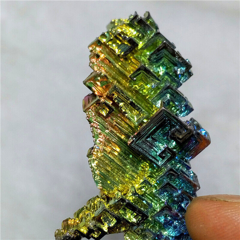 26.6g BISMUTH Crystal Cluster Iridescent Colorful Rainbow Hoppered From USA #C8