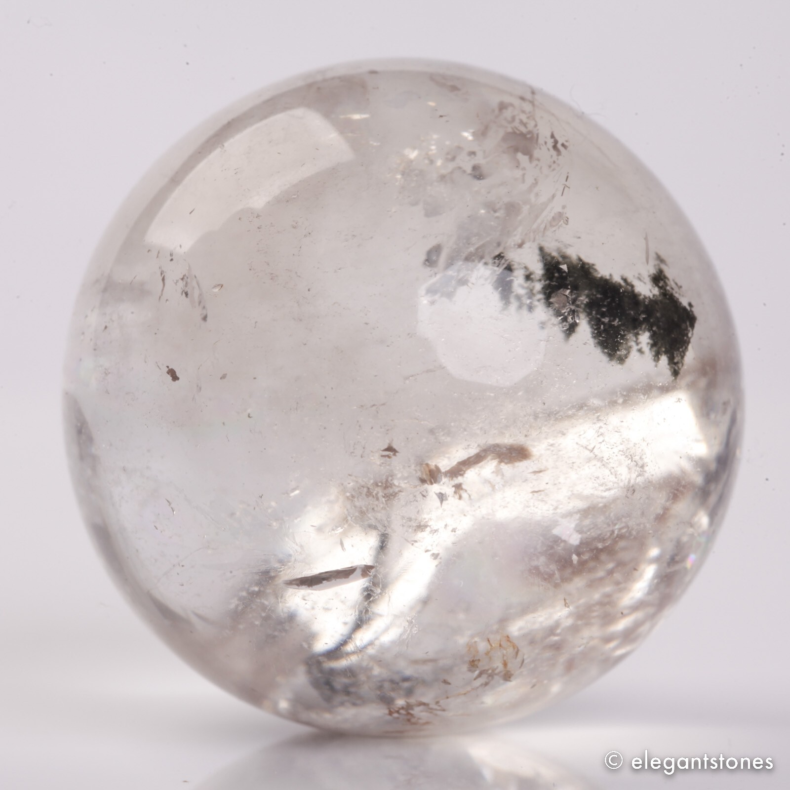 78g38mm Natural Garden/Phantom/Ghost/Lodolite Quartz Crystal Sphere Healing Ball