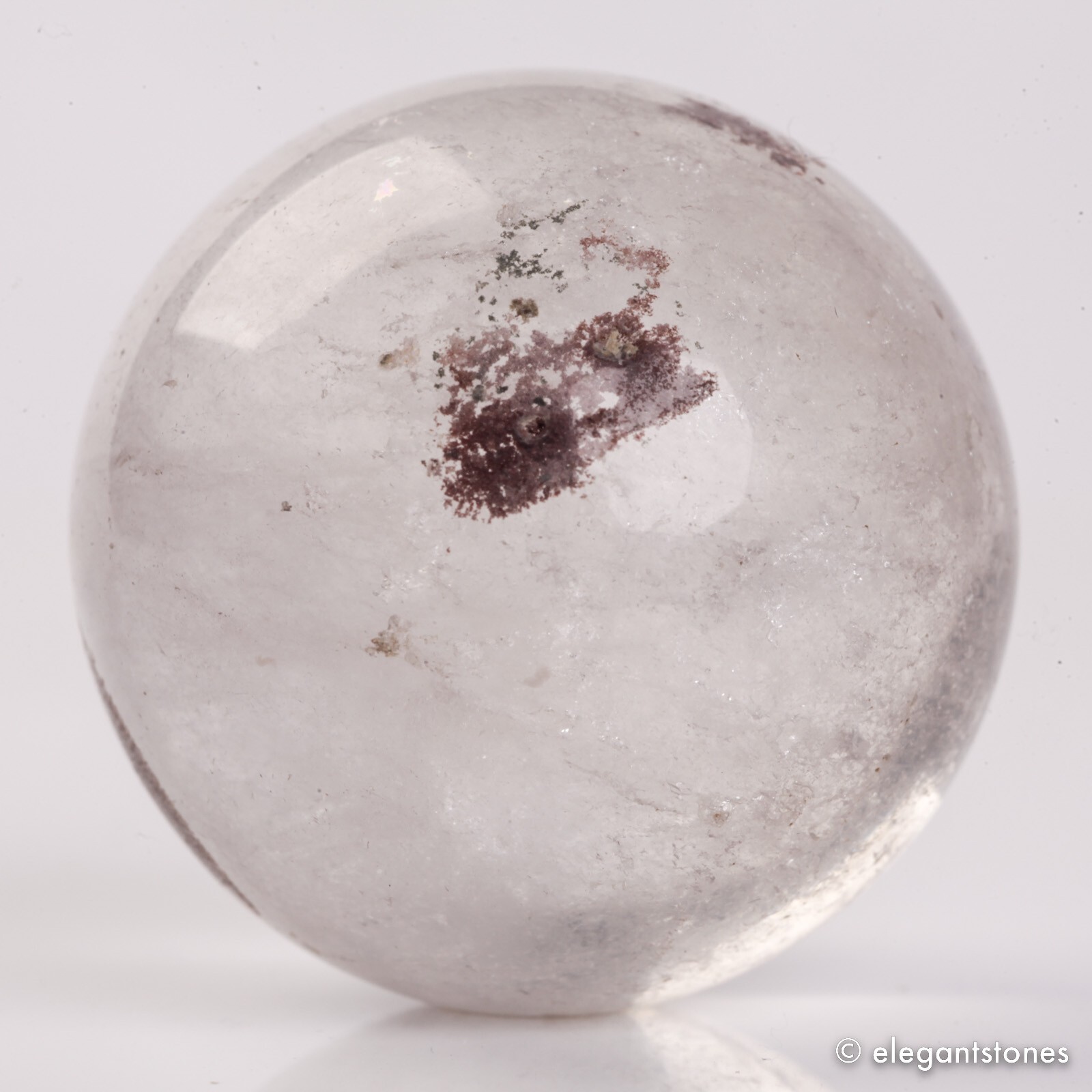 58g34mm Natural Garden/Phantom/Ghost/Lodolite Quartz Crystal Sphere Healing Ball