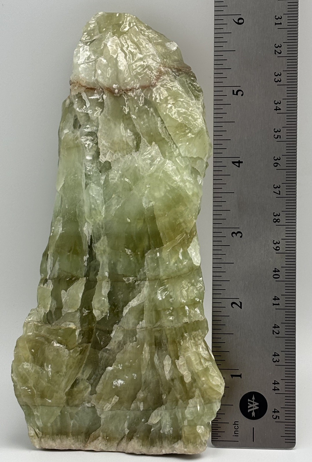 All natural 1.8 LB VERY Large Green Calcite. Meditation / spell / craft