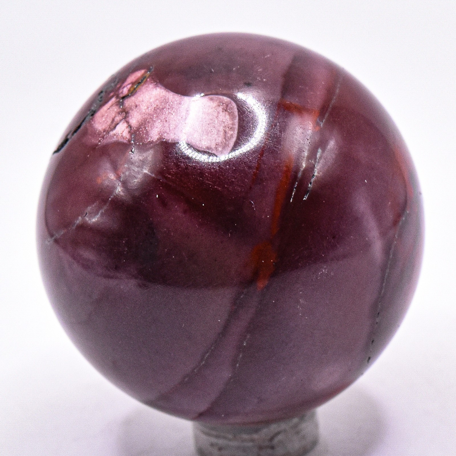 47mm Purple Red Mookaite Jasper Sphere Polished Collectible Mineral – Australia