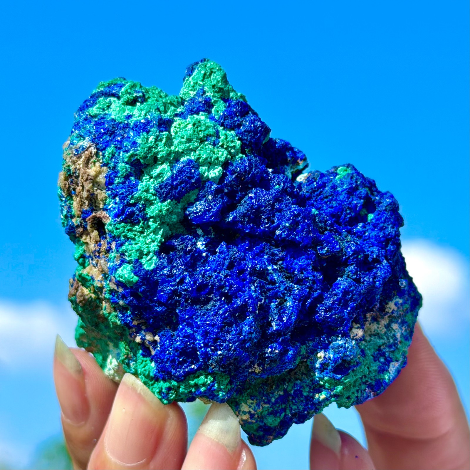 183G BEST NATURAL Azurite/Malachite Crystal Quartz Minerals Specimens