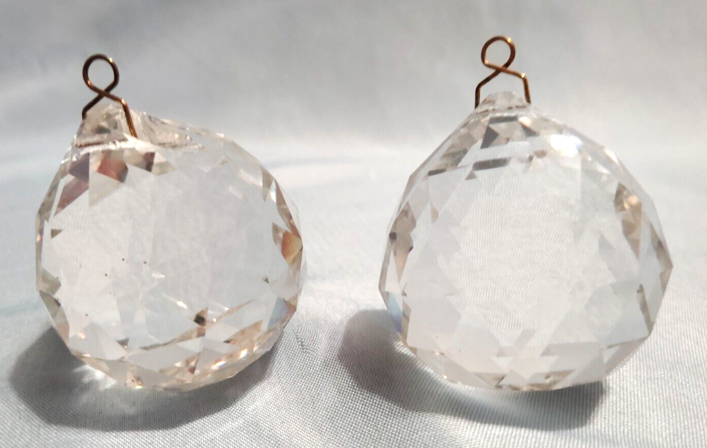 Feng Shui Crystal Ball Sun Catcher 40mm Clear Faceted Prism Rainbow Maker Set 2