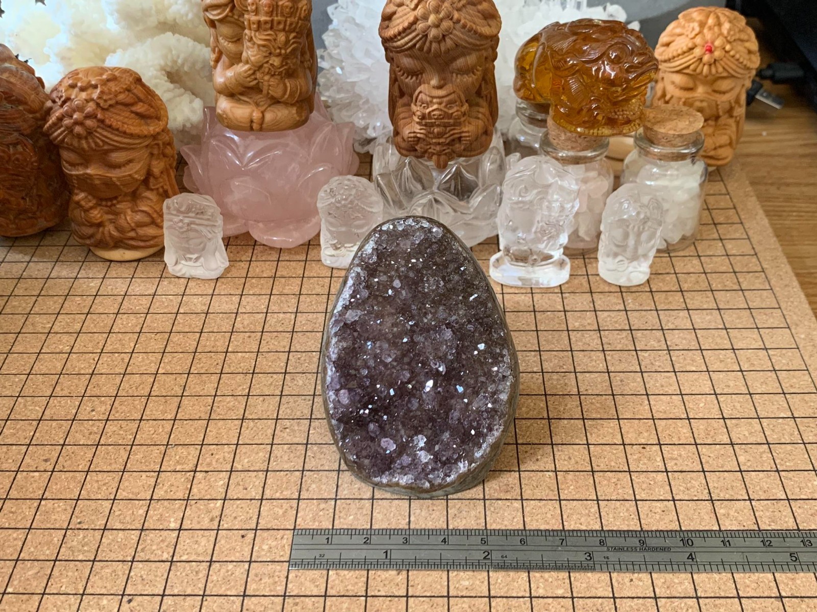 Small Natural Amethyst Geode Quartz Crystal Cluster – 220 Grams (#108)