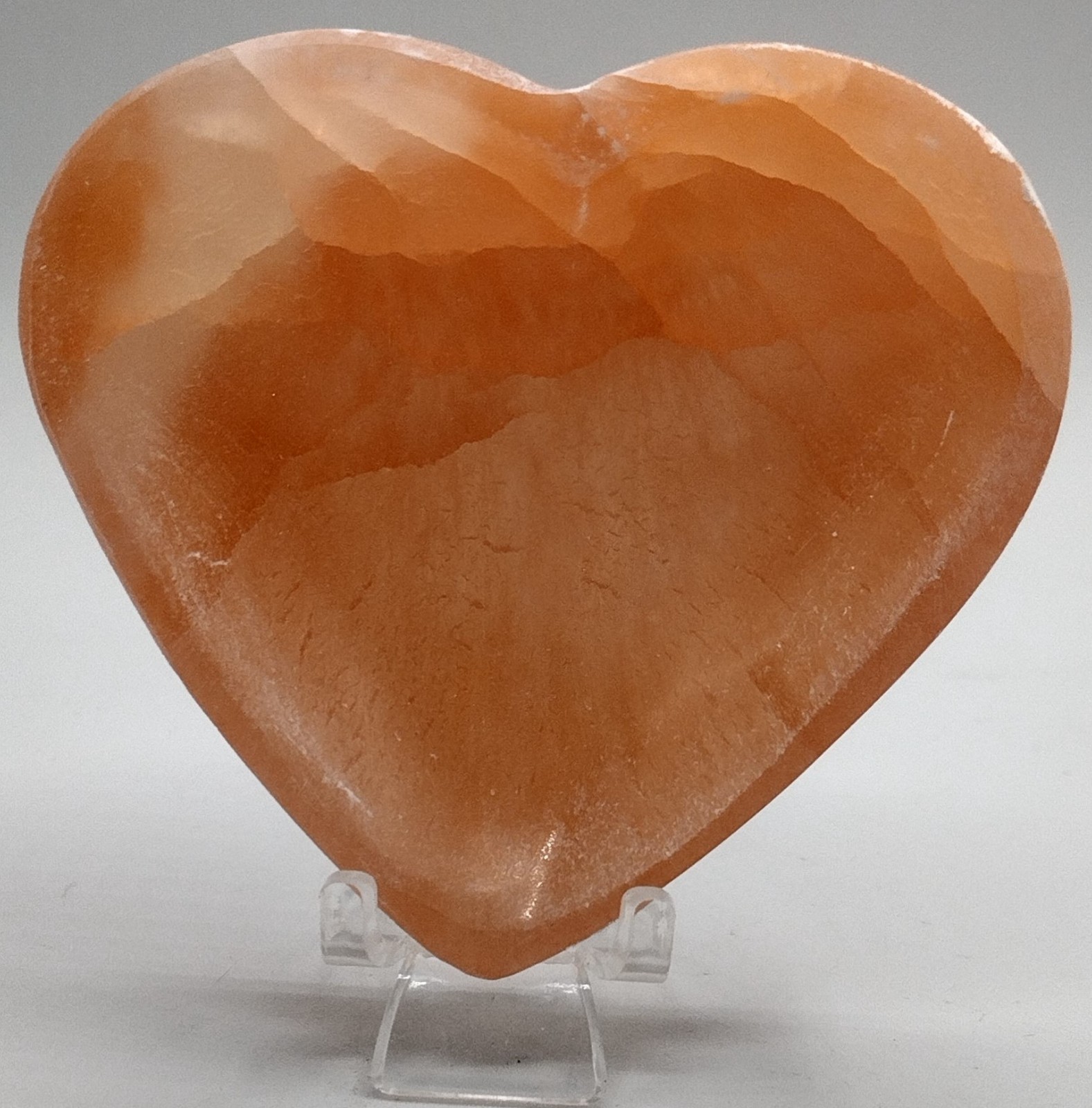 Wholesale Peach Selenite Heart 3” | Satin Spar Crystal Carving | Bulk Lots