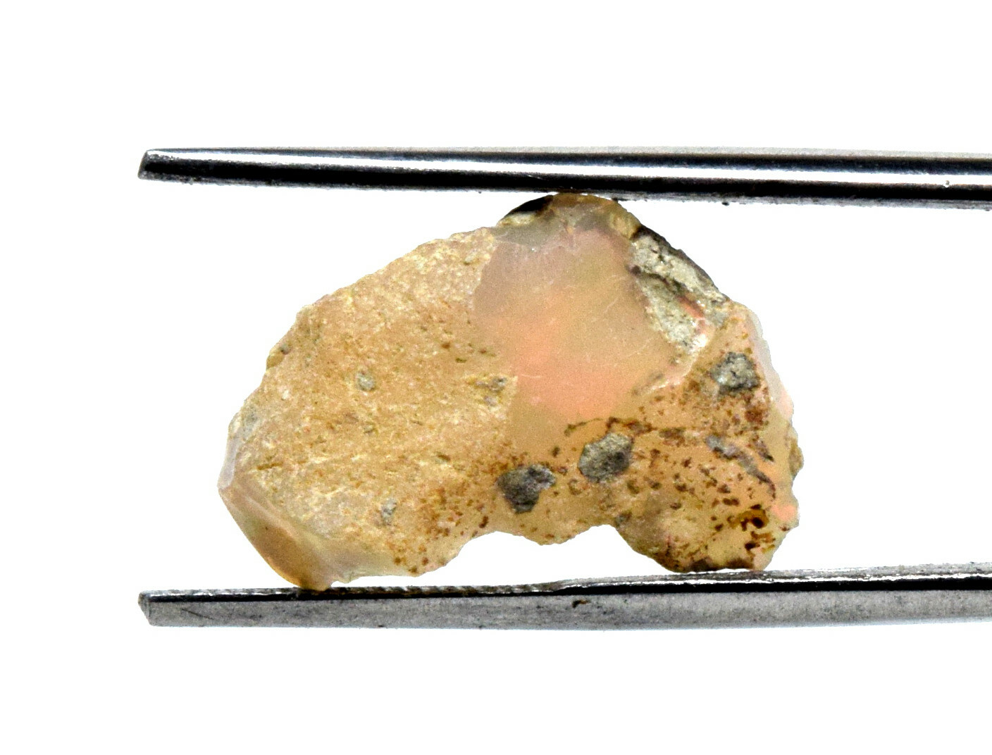 4.5ct 15mm Ethiopian Welo Fire Opal Gemstone Crystal Mineral Rough Specimen Cab