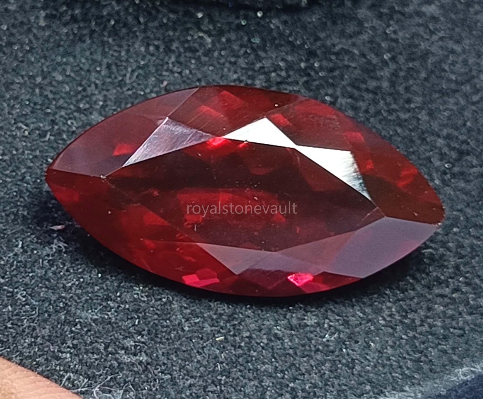 Natural Blood Red Ruby 25.50 Ct Marquise Cut Loose Gemstone – IGL Certified 5SDK