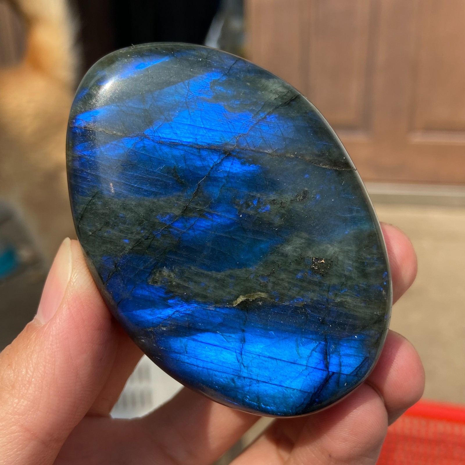 152G Natural Labradorite Gorgeous Feldspar Crystal freeform Specimen Healing