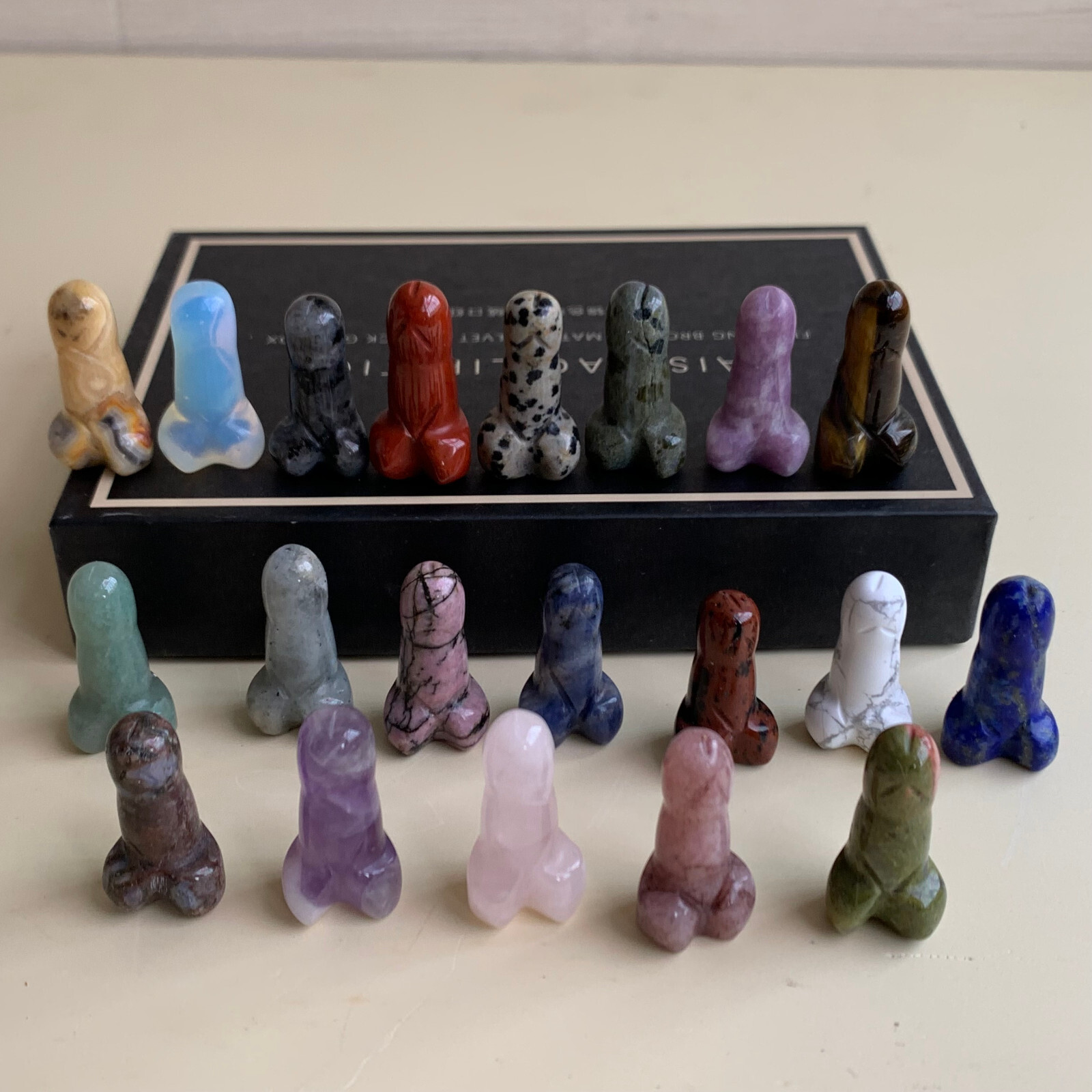 20pcs Natural male penis quartz Crystal Massager Sculpting wand gem healing
