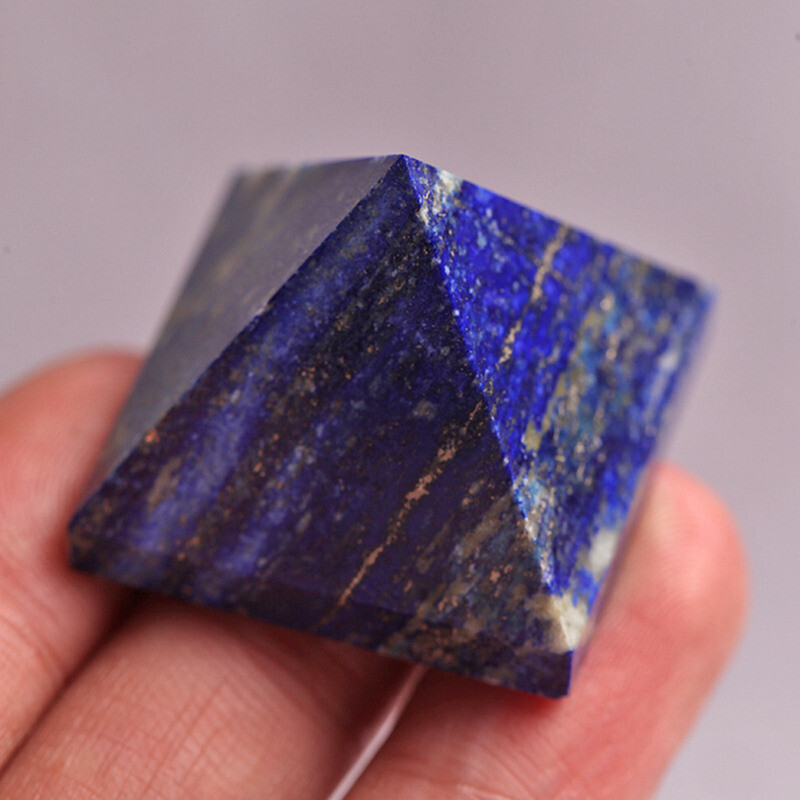Natural Lapis Lazuli Quartz Crystal Orgonite Energy Pyramid Chakra Healing Stone