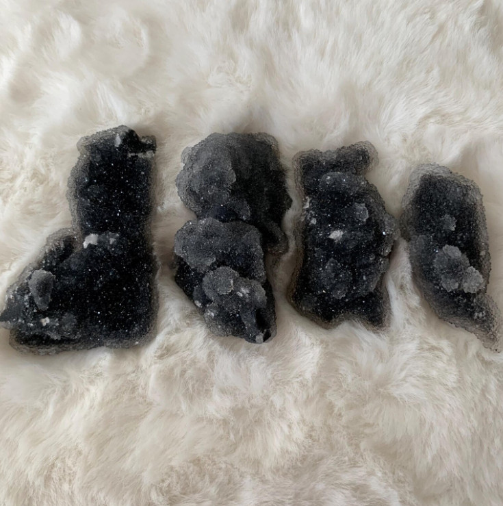 RARE Black Druzy Sphalerite Rough Sphalerite Cluster Gifts Mineral Crystal