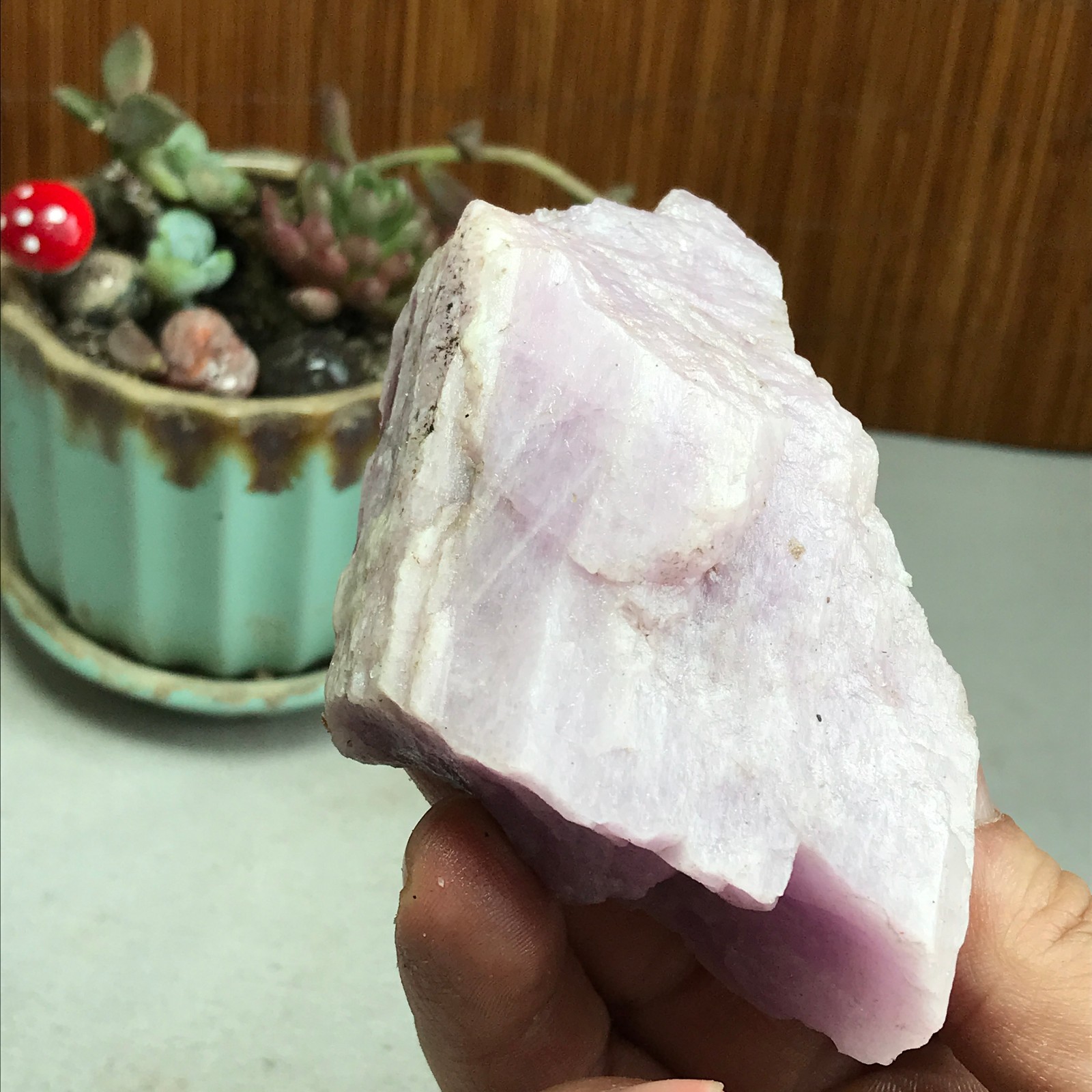 75-55-35mm NATURAL ROUGH KUNZITE PINK SPODUMENE CRYSTALS 250g A4609
