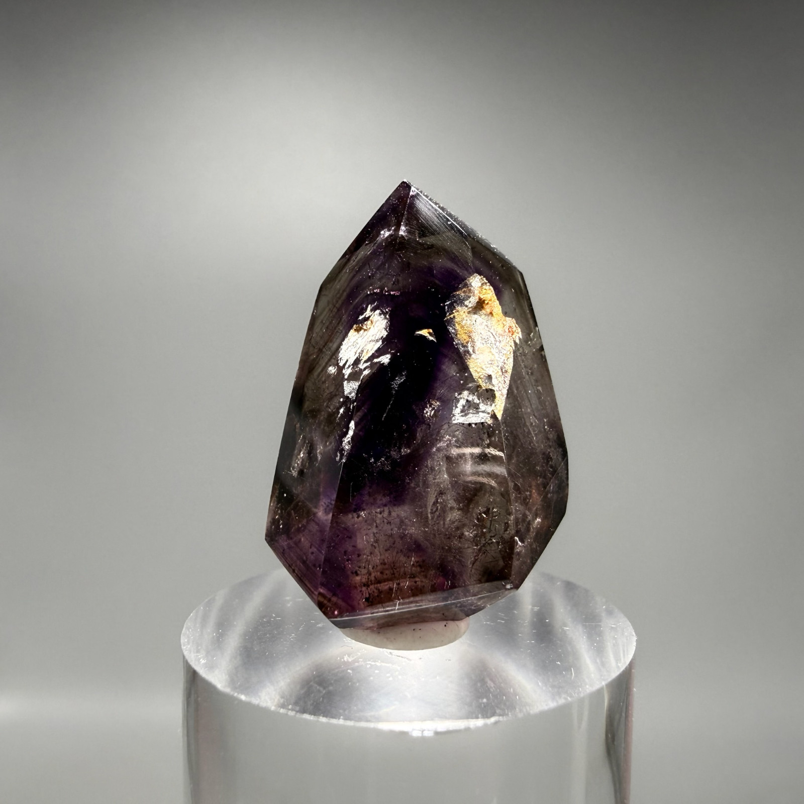 2 Moving Bubbles! RARE White Phantom Grape Jelly Elestial Smoky Amethyst Enhydro