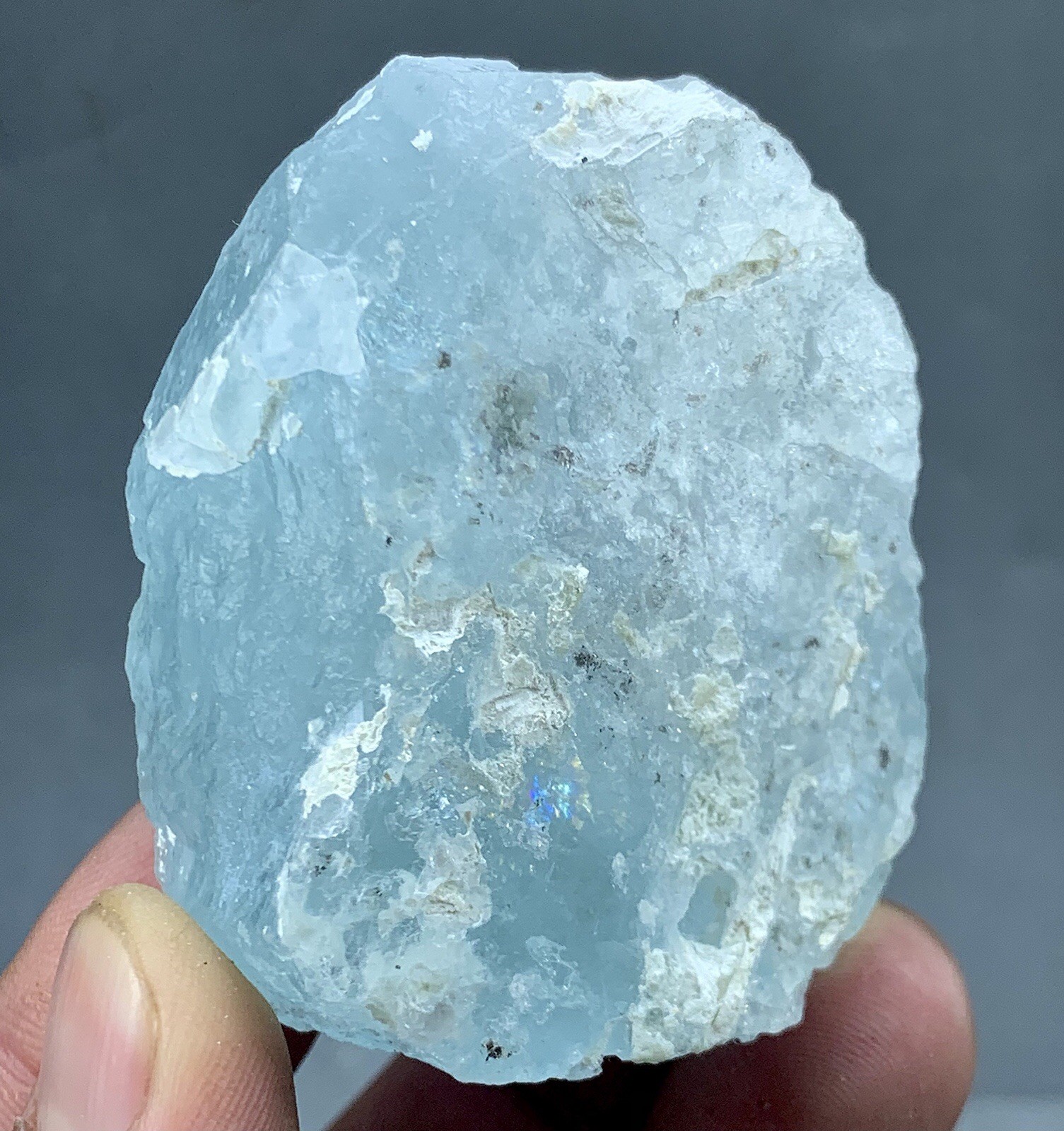 Natural Aquamarine, Afghanistan Crystal Specimen, 143 Gram (59x49x26mm)