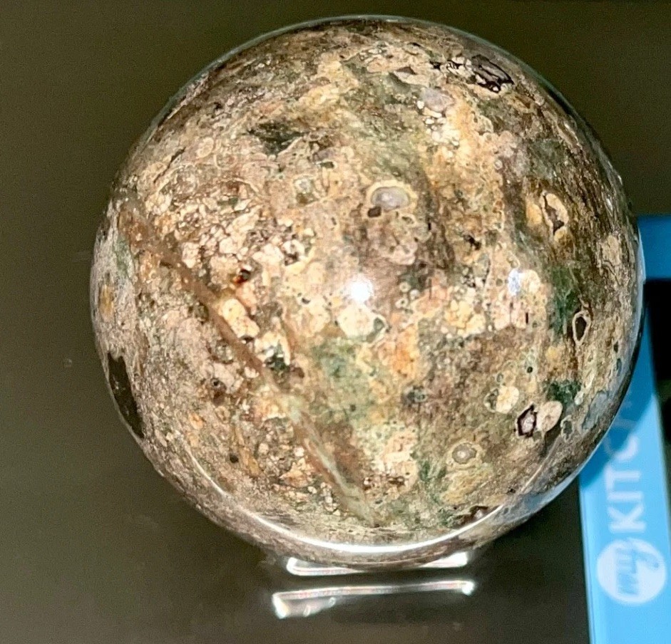 ⚡️sale⚡️🍃Wow Rainforest Jasper Rhyolite crystal sphere reiki crystals 175g 51mm