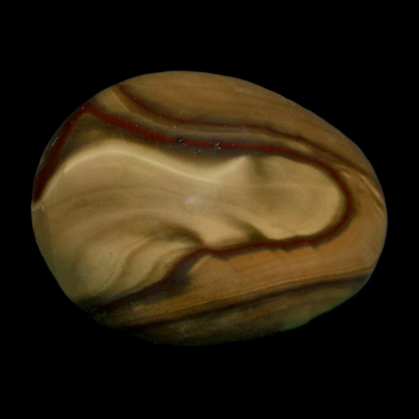 2.3″ Polychrome Jasper Natural Polished Mineral Palm Stone Madagascar
