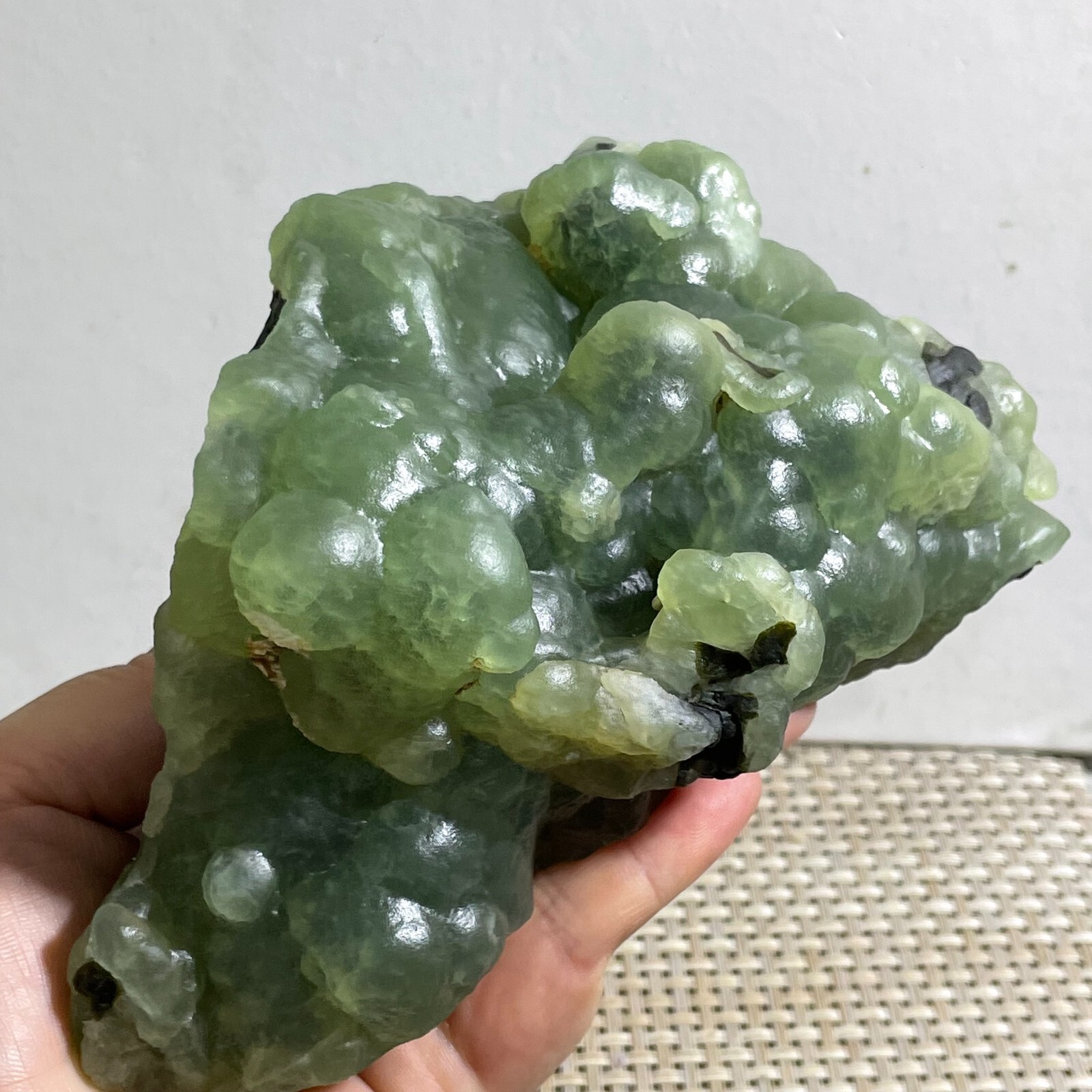 Natural green chalcedony grape agate crystal specimen Indonesia 1157g b105