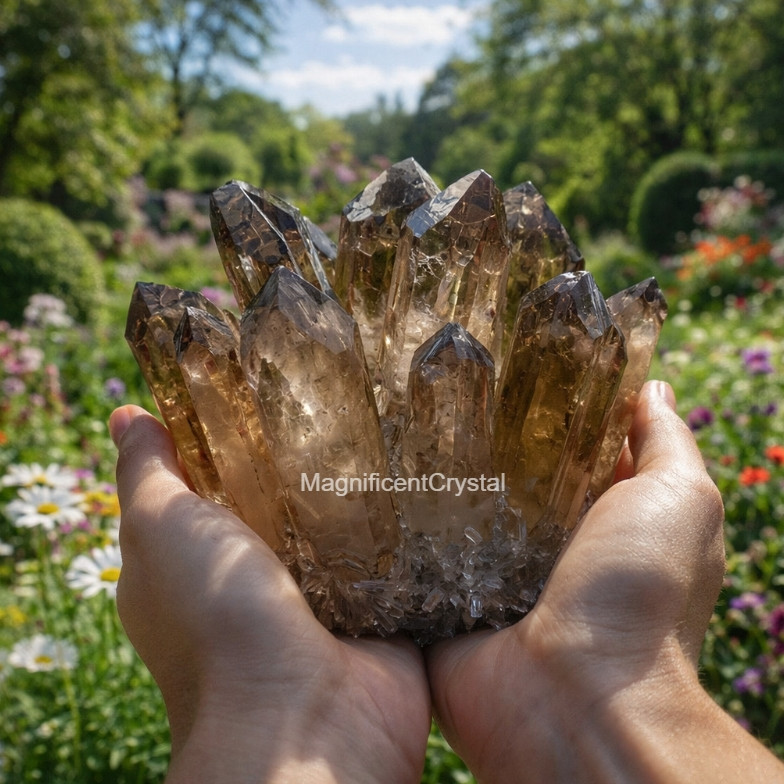 Large Rare Smoky Quartz Cluster Healing Crystal Geode Energy Stone Home Decor