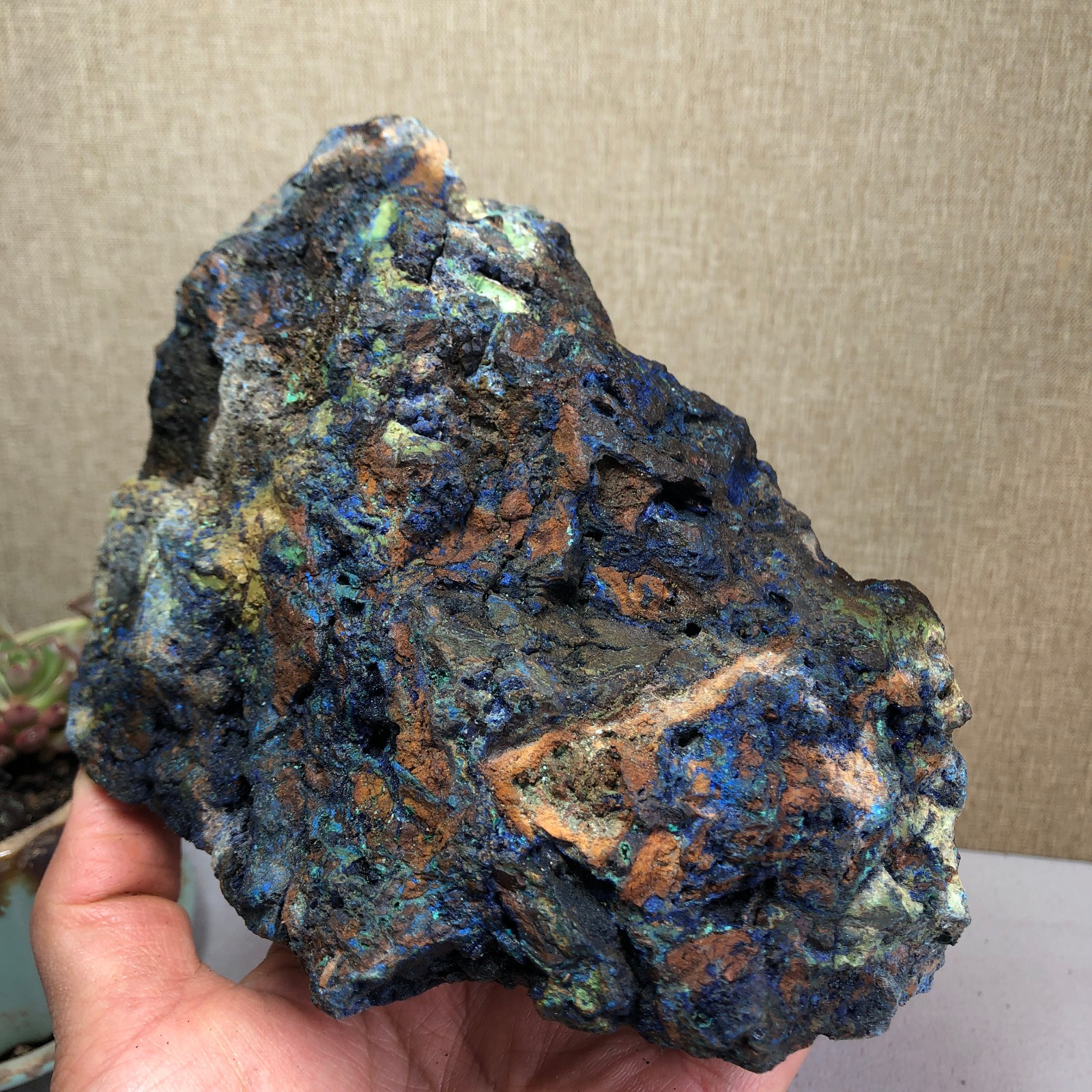 2.4LB Natural Azurite Malachite gemstone Rough original Crystal Specimen A3294