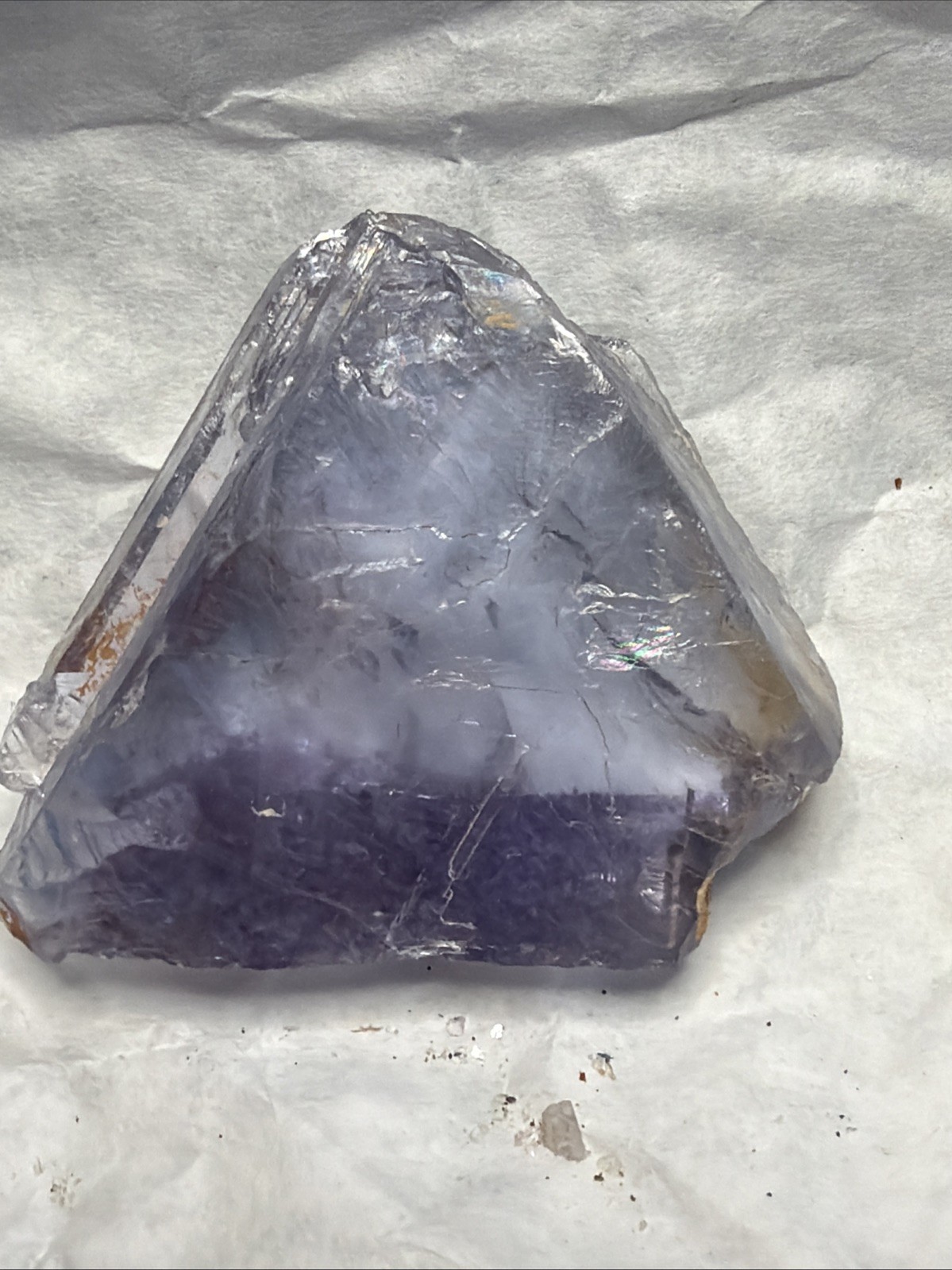 Light Blue and Purple Fluorite with Chalcopyrite Mineral Specimen