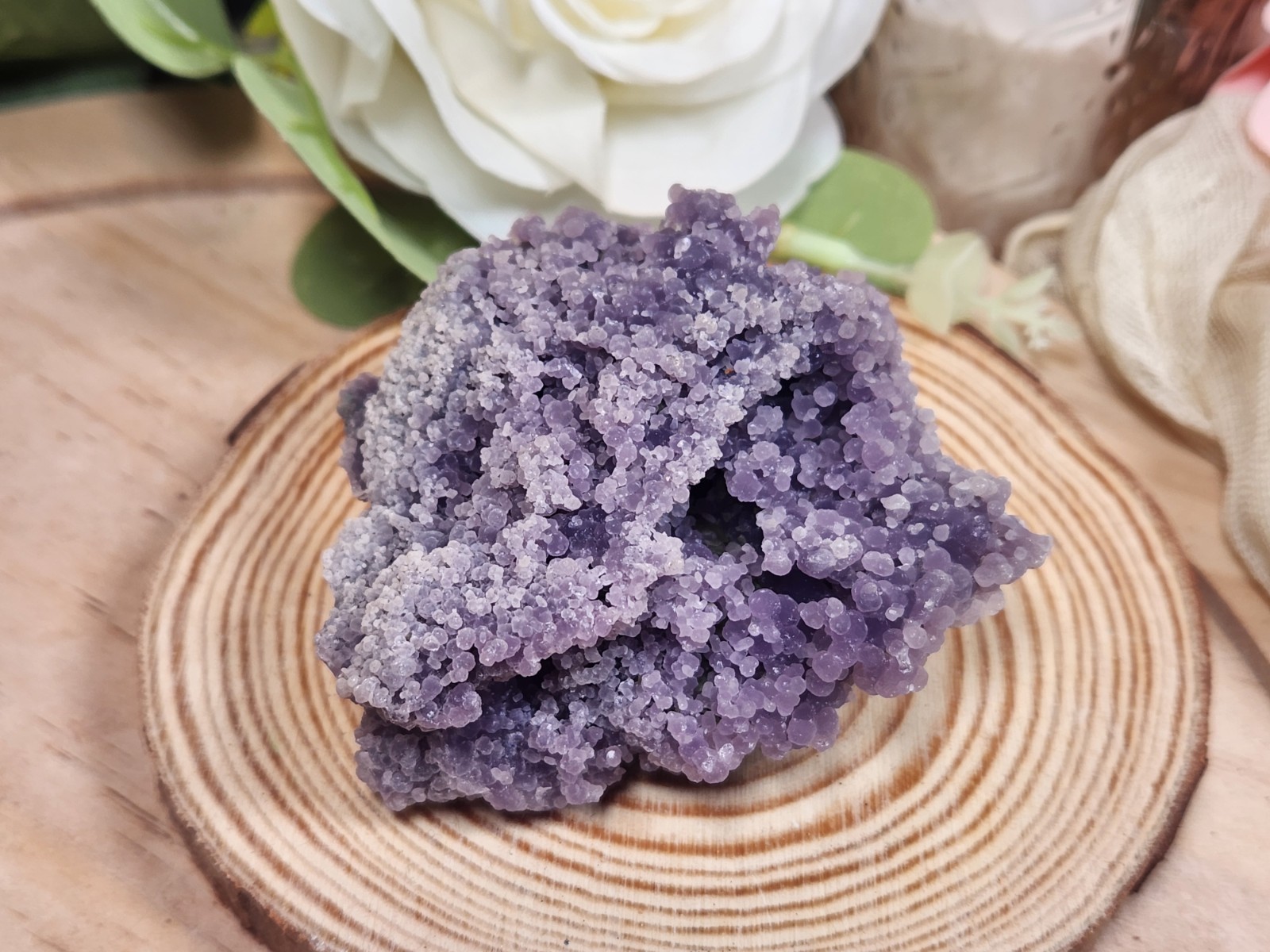 84g Frosted Grape Agate Cluster West Sulawesi Indonesia Sparkly Purple Quartz Eq