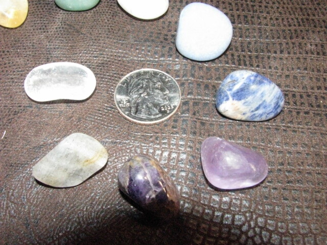 *YOU PICK *15 CHOICES* NATURAL MEDIUM TUMBLE STONES BY THE ROCK 7 Chakra Healing