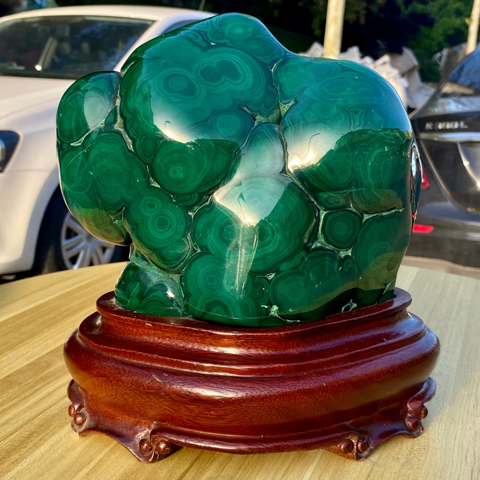 18.93LB Natural Polished Malachite Mineral freeform specimen Reiki Stone