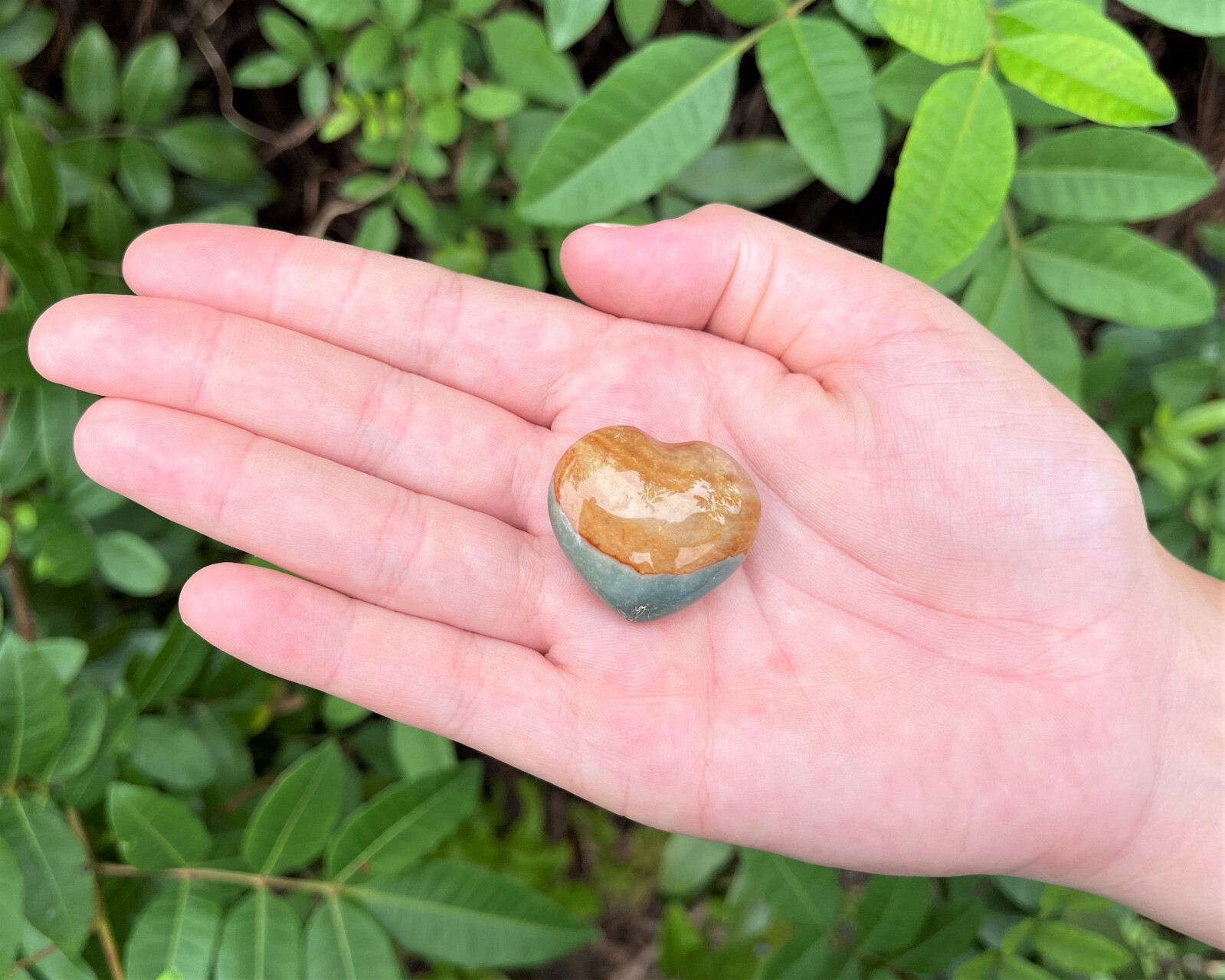 Polychrome Jasper Heart: 1.25″ (Crystal Heart, Stone Heart, Desert Jasper Heart)