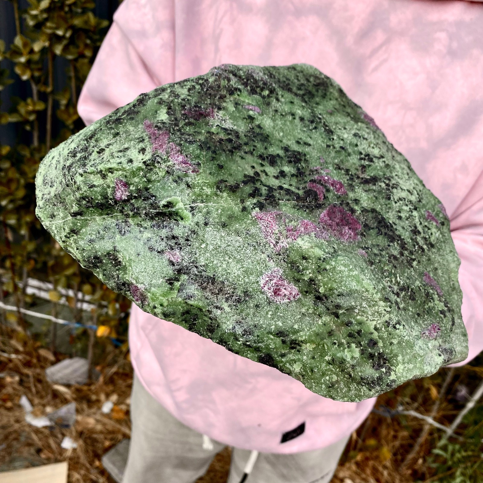 14.41LBNatural green Ruby zoisite (anylite) crystal Chakra mineral Healing Energ