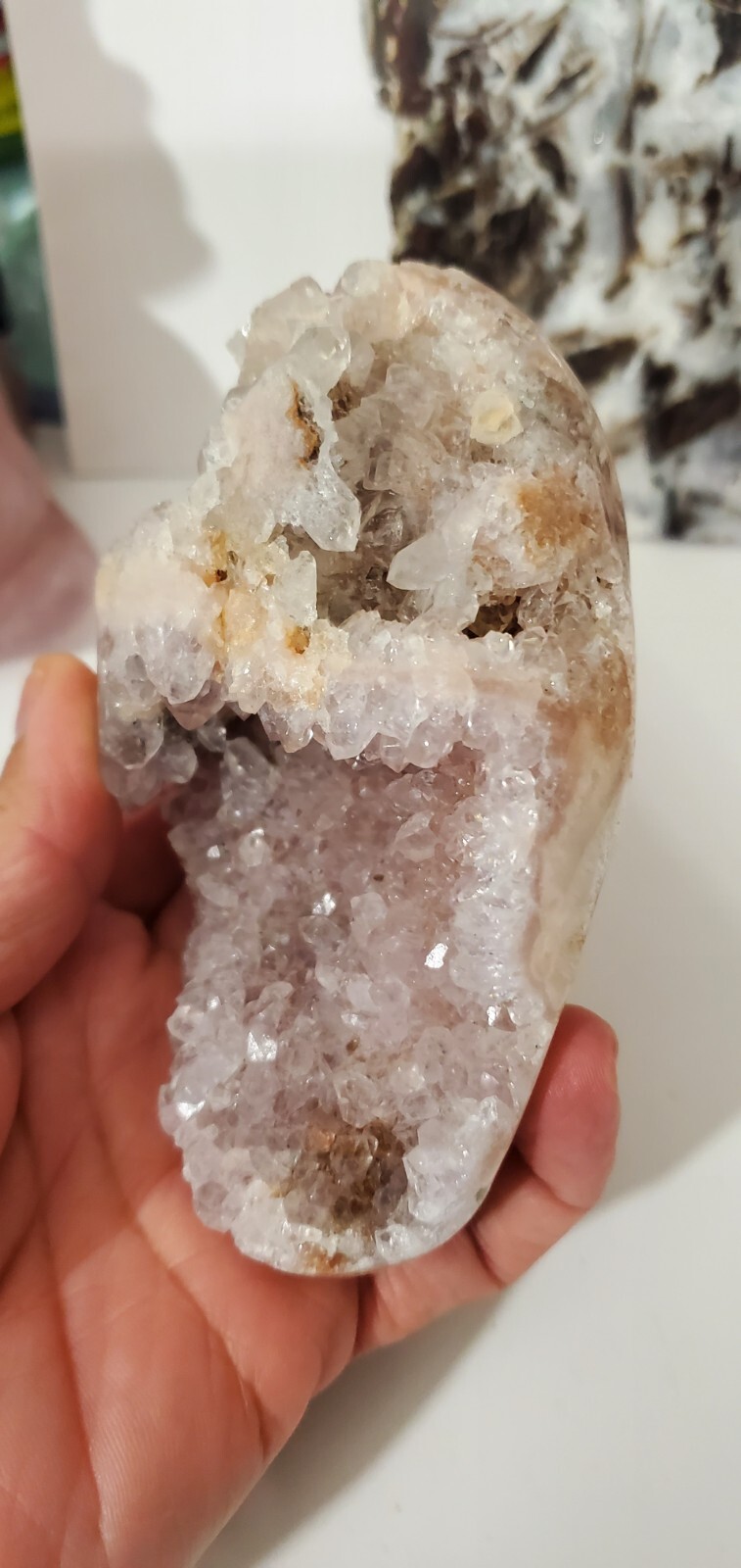 Pink Amethyst Cluster Freeform Geode 408g