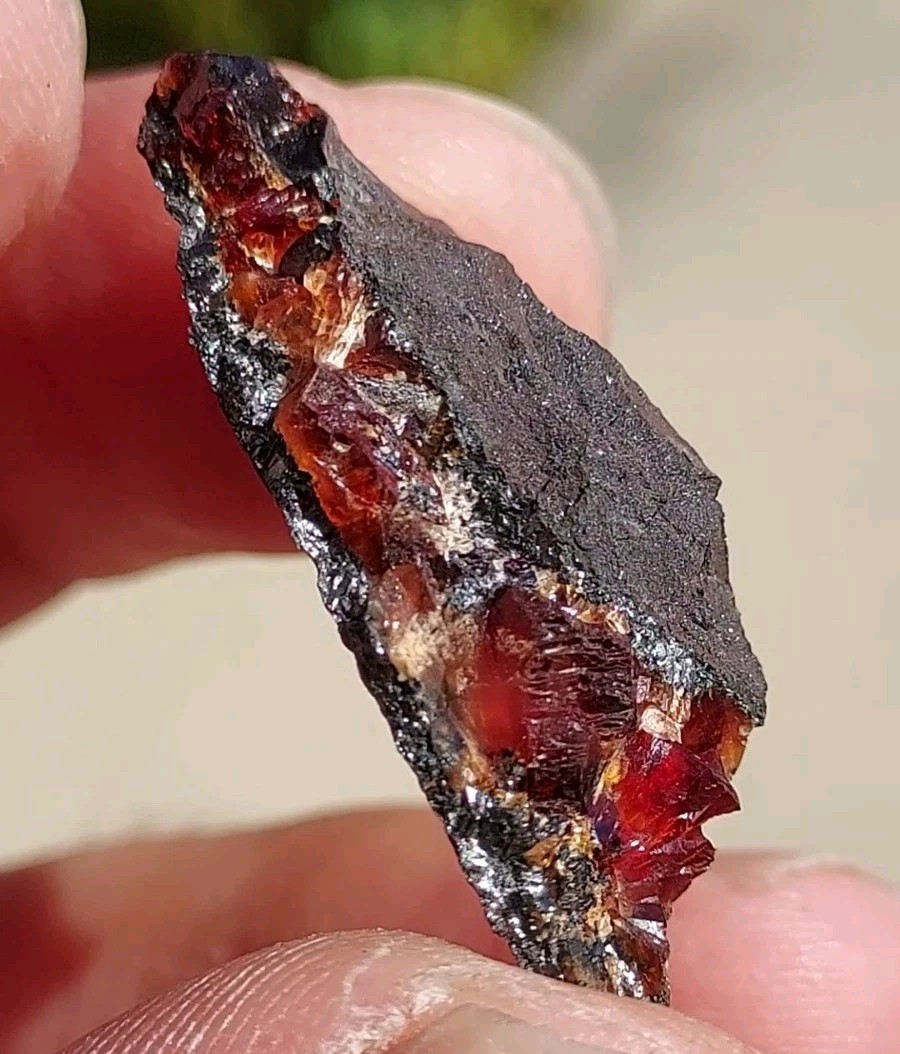 ULTRA RARE GEM RHODOCHROSITE ON MATRIX N’Chwaning I Mine, KMF, South Africa
