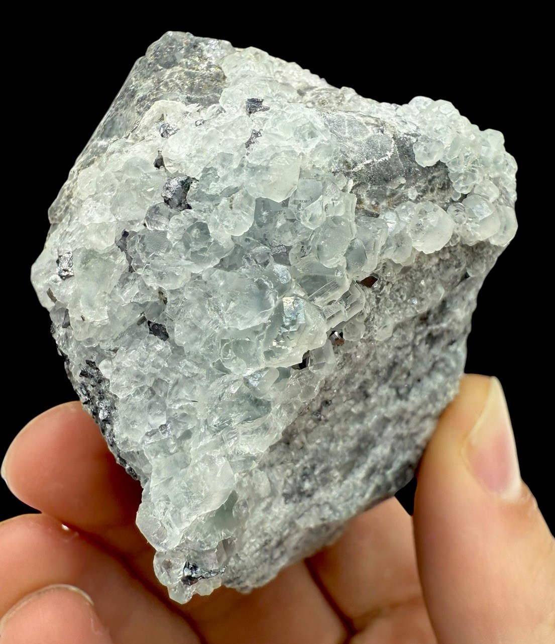 Fluorite w/ Calcite & Galena Crystals : Tacconis Mine . Sardinia , Italy 🇮🇹