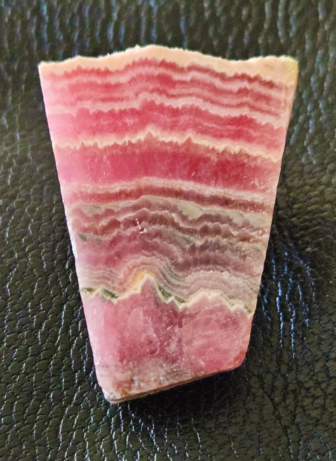 Rhodrochrosite Stalactite “Fan” Slice – Argentina#1