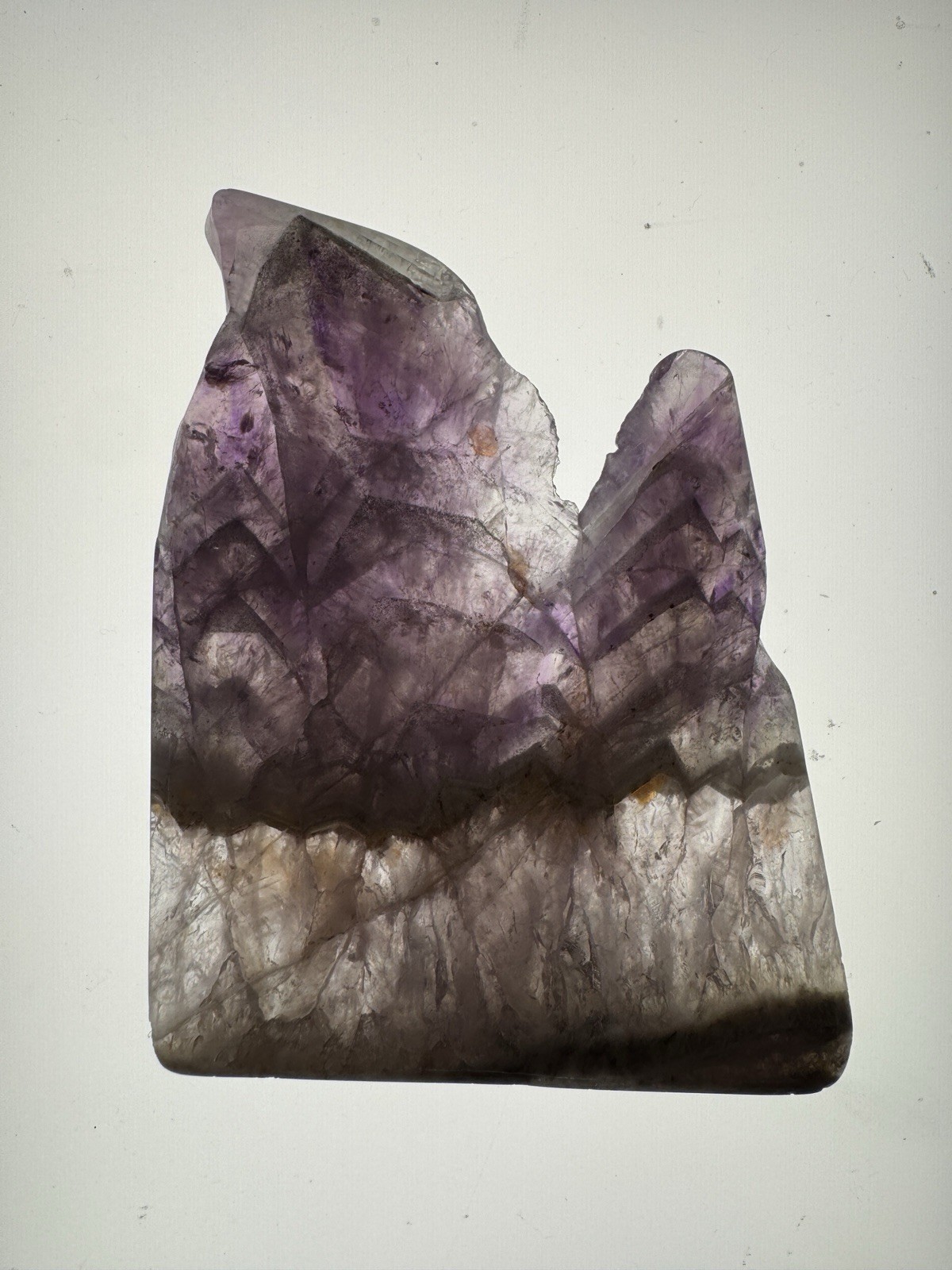 Boreal Amethyst Auralite 23 Crystal – Vertical Cut Polished Face