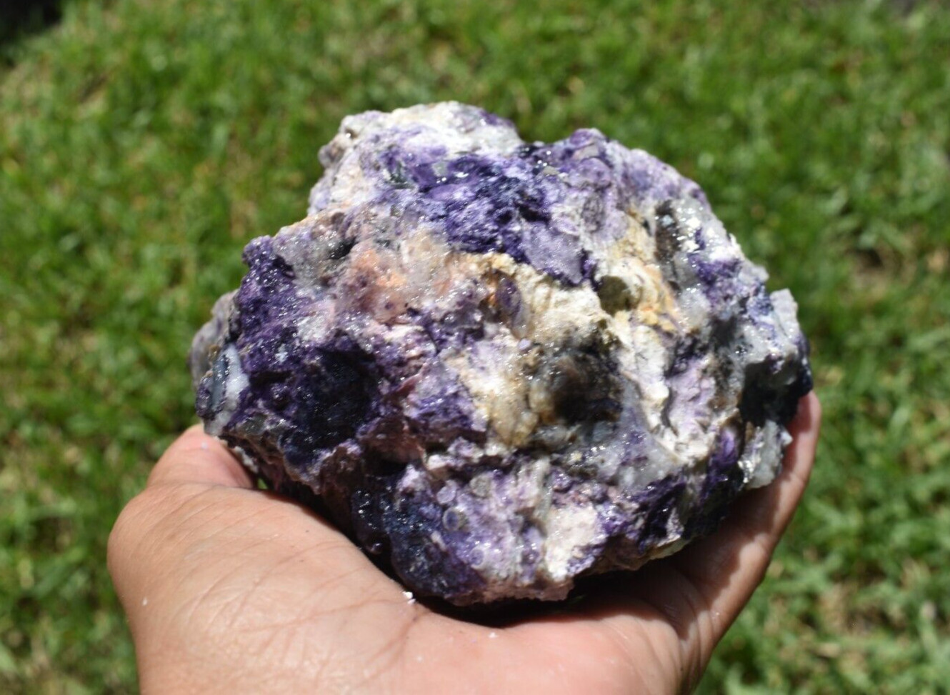 1.92 LB PURPLE TIFFANY STONE ROUGH, OPALIZED FLUORITE Utah (GSD)
