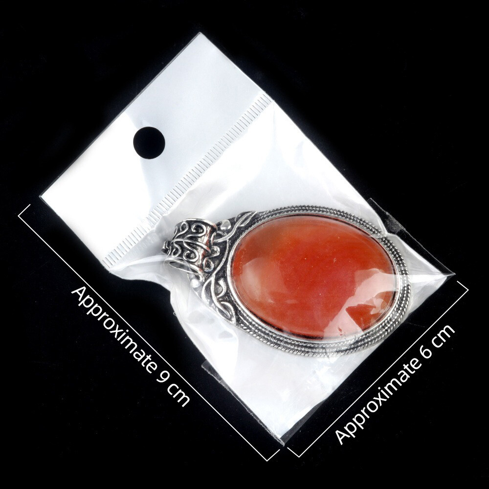 1pc Oval Crystal Pendant Chakra Beads Gemstone Faceback Necklace Jewelry Gifts