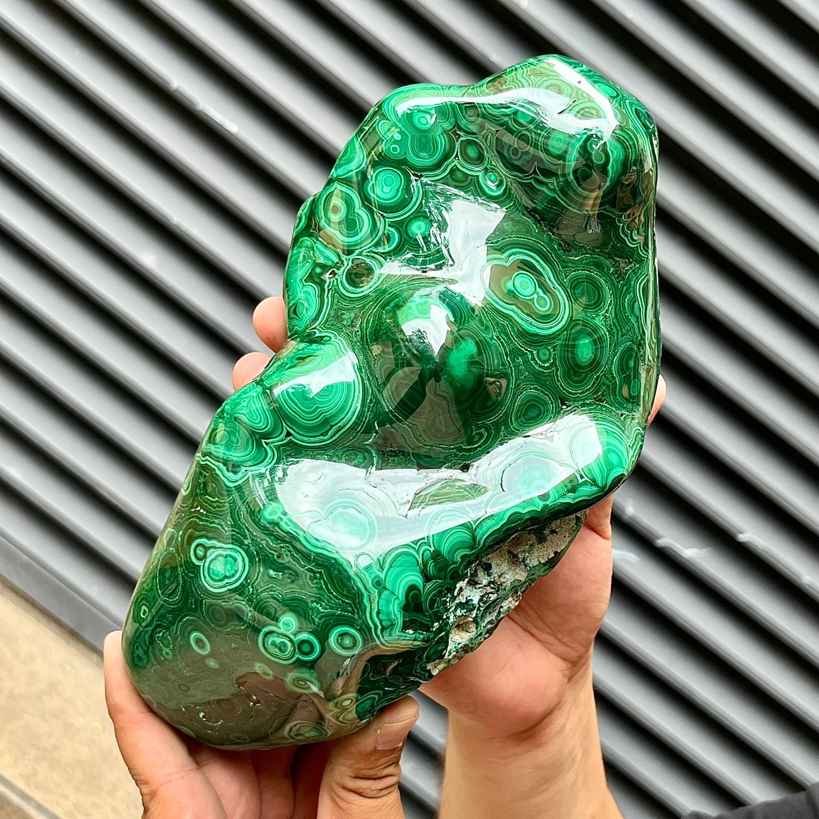 Malachite Polished Stone Natural Green Crystal Gemstone Home Office Art 6.6 lb