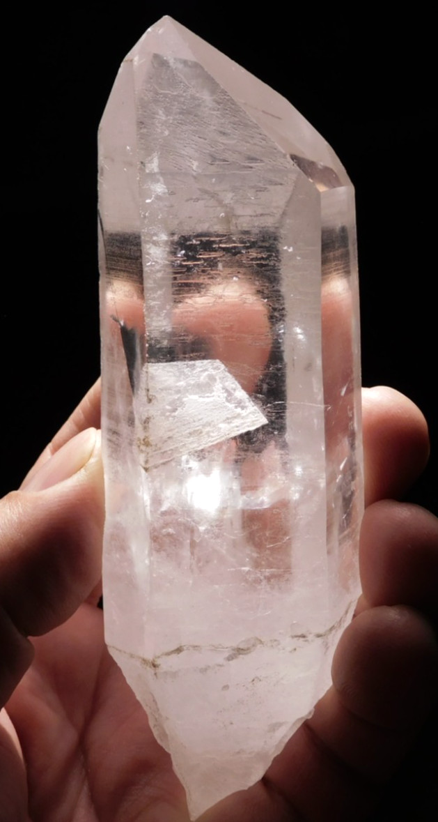 Larger! Semi TRANSLUCENT Quartz Crystal with RAINBOWS From Brazil 236gr