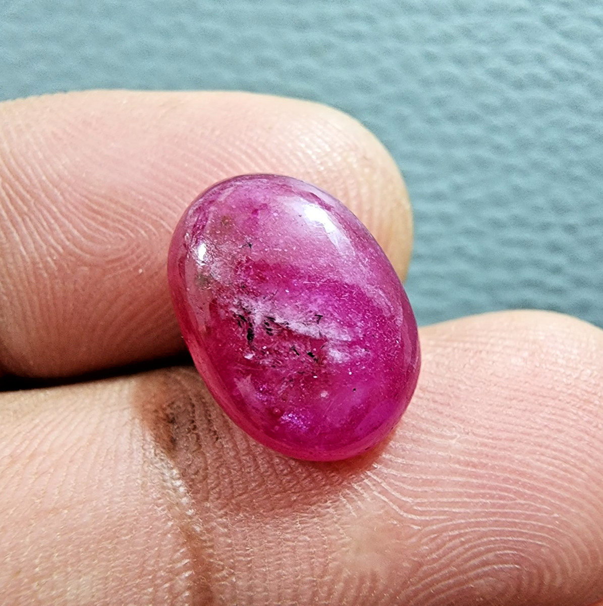 9.30 Crt Glowing Pink Ruby Heated Gemstone Cabochon Oval Shape Jewelry For Ring