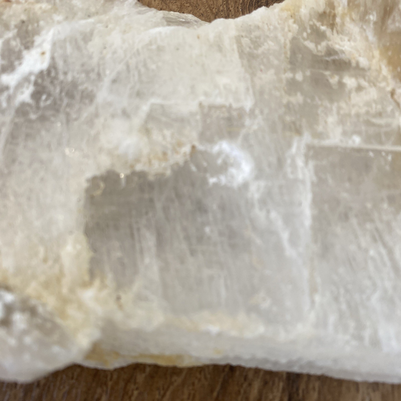 Natural selenite slab 10 inches long very soft Labeled As Selenite