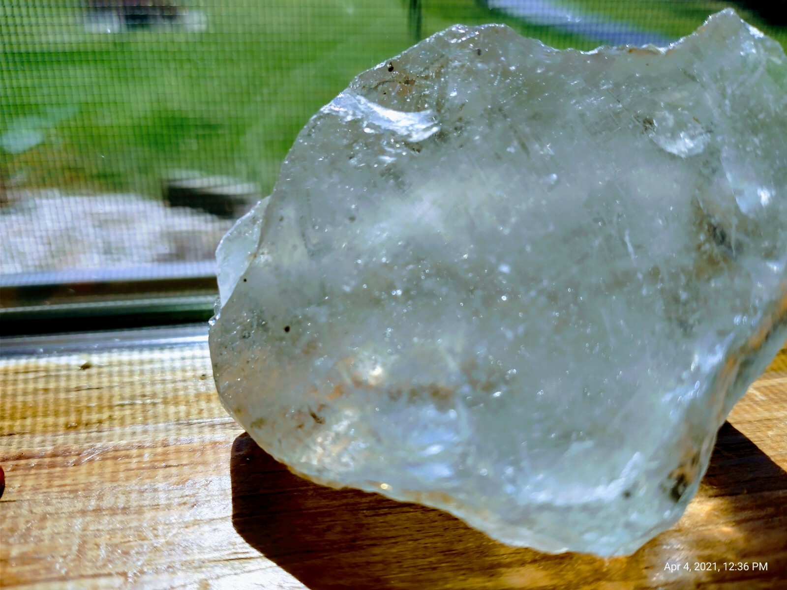 Andara Crystal Atina Ice sea foam monatomic Natural healing stone165 grams