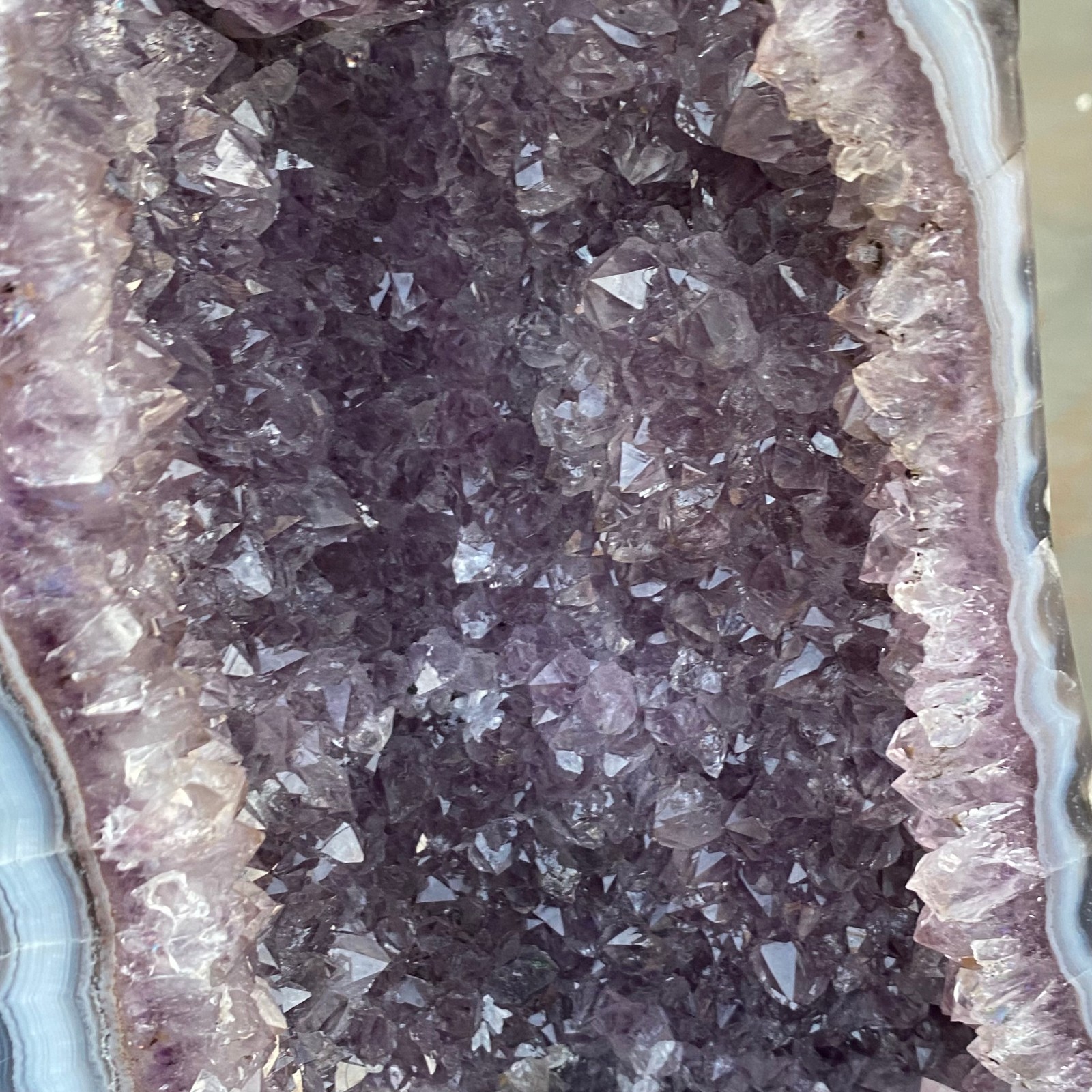 17.63LB Natural Amethyst agate quartz cluster crystal specimen restoration