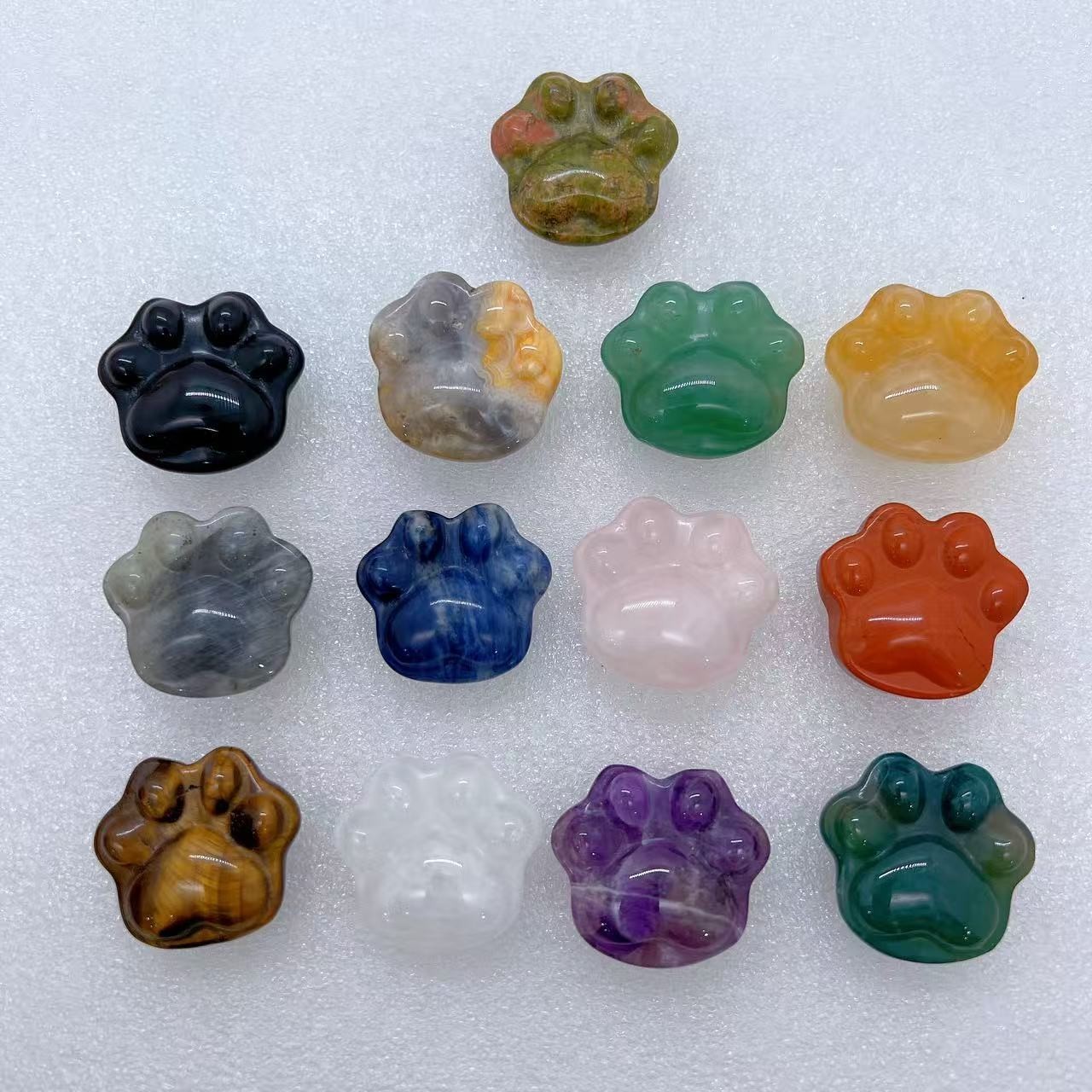 5PCS Natural Mixed cat’s claw skull Carved Quartz Reiki Hallowmas Crystal gift